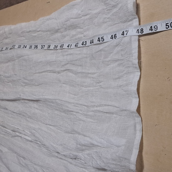 B32 Boho Kimono Swim Coverup OSFM White Tie Front Lace Patchwork Cap Sleeve - Picture 9 of 10